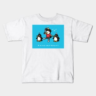 Domi as a cute penguin :) Kids T-Shirt